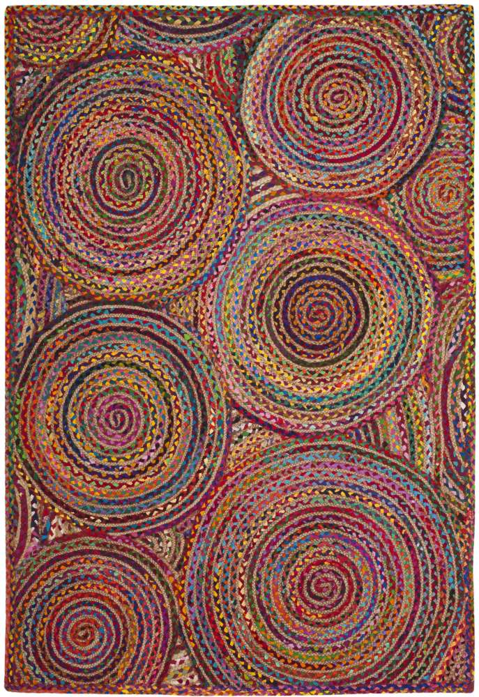 SAFAVIEH Cape Cod Bora Geometric Area Rug, Red/Multi, 5" x 8"