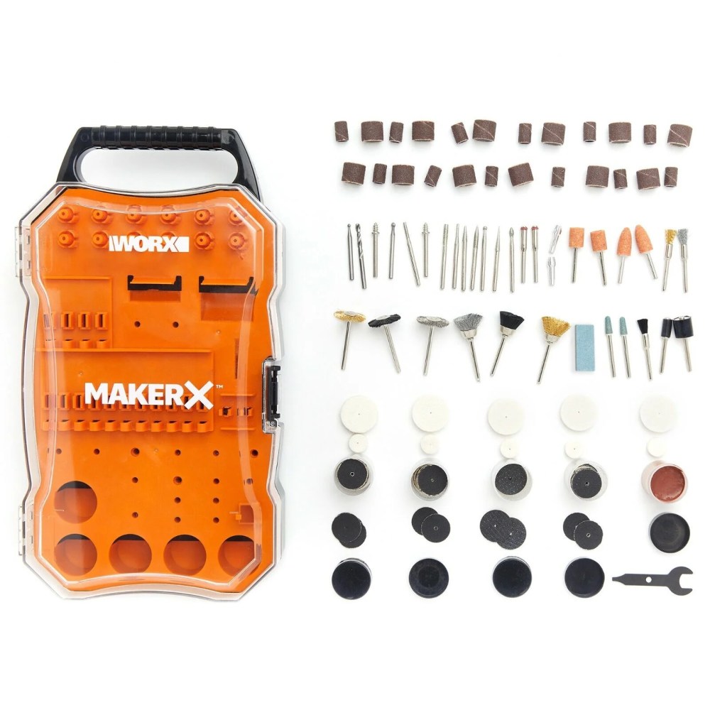 Worx MakerX WA7208 201 Pc Rotary Tool Accessory Kit