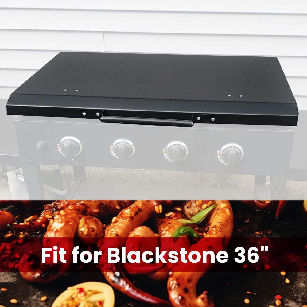Kojem 36" Griddle Cover with Handle for Outdoor BBQ Barbecue,Waterproof Powder Coated Aluminum,for Blackstone Members Camp Chef Grill