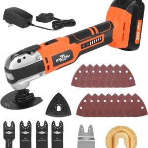 20V Cordless Oscillation Tool,6-Speed Brushless Oscillation Multifunctional Tool,Used for Cutting,Grinding,Scraping,Polishing Batteries and Accessories