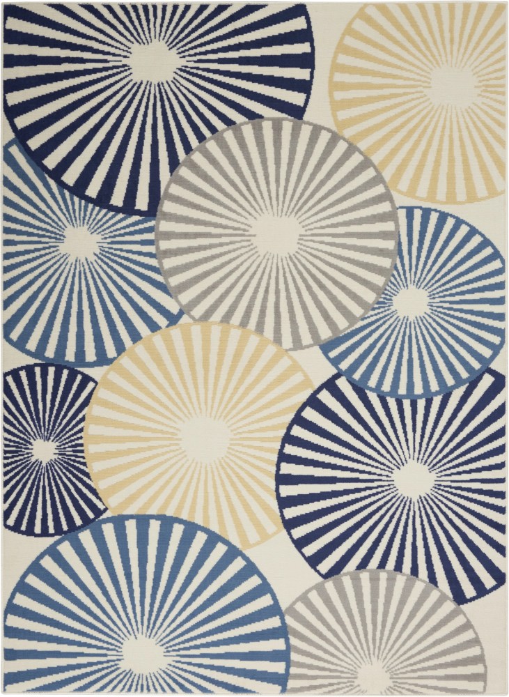 Nourison Grafix Geometric White 5'3" x 7'3" Area Rug, (57) - Image 6