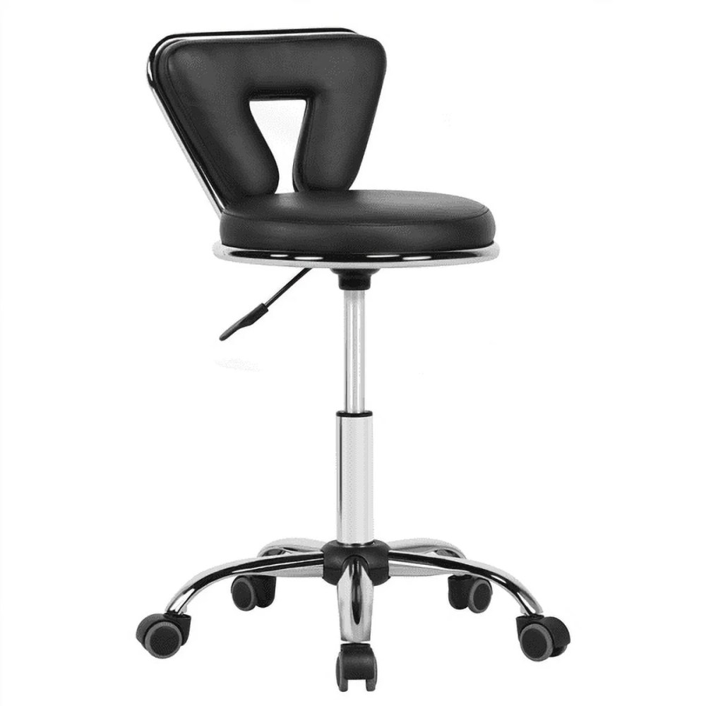 Alden Design Swivel & Adjustable Height Indoor Stool,Black