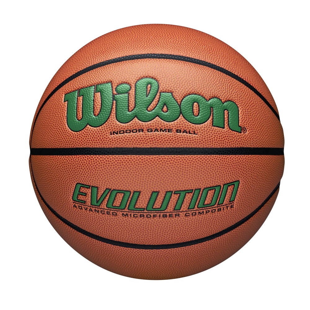 Wilson Evolution Indoor Game Basketball - Green,  Size 6 - 28.5"