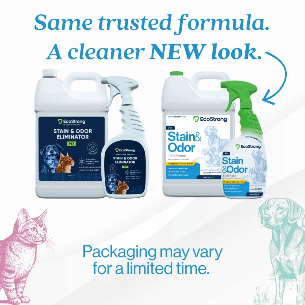 EcoStrong Enzymatic Pet Stain & Odor Remover for Cats & Dogs, 32 oz 1 Gallon Jug, Citrus Scent - Image 5