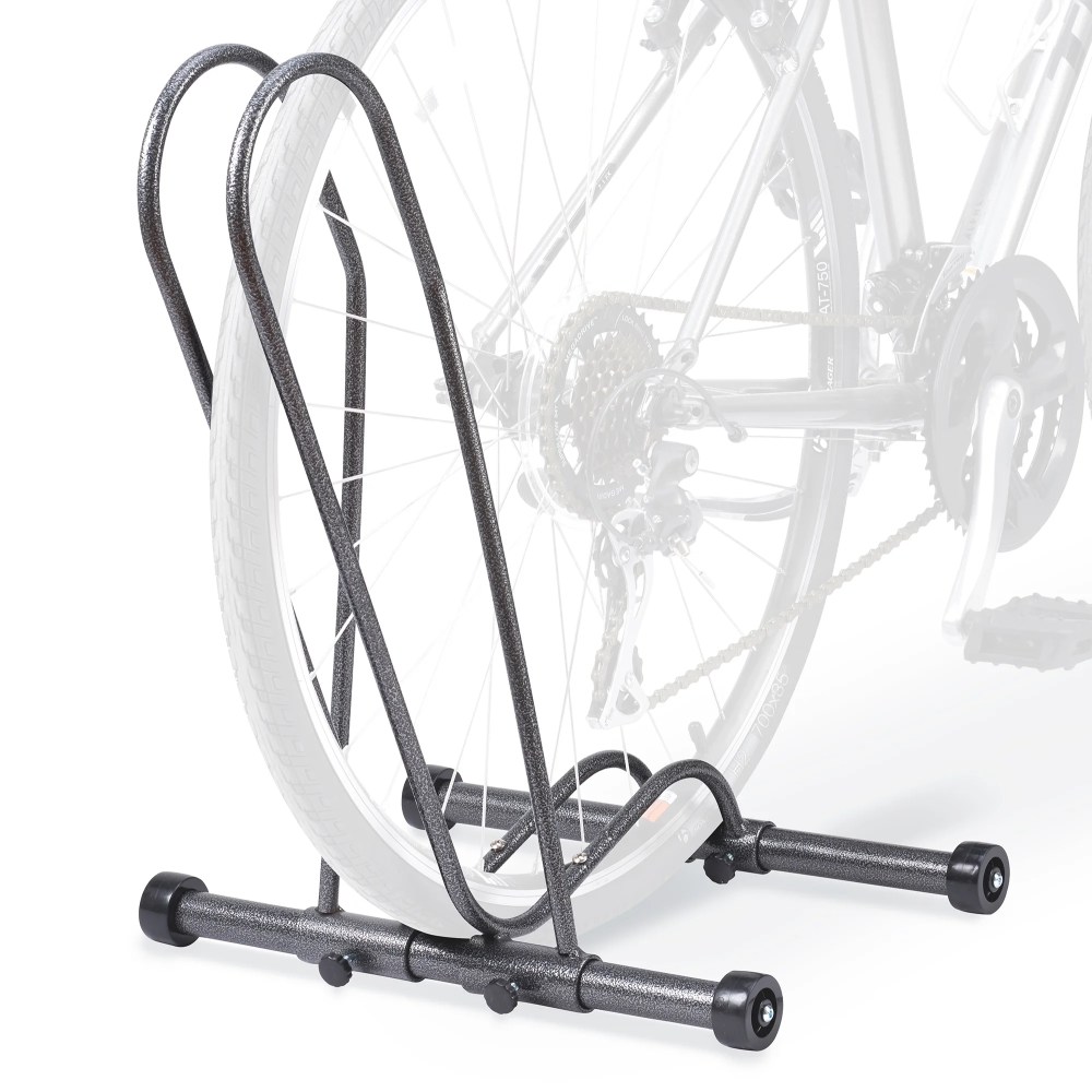 Delta Cycle Floor Stand, Silver (1 Person) Bicycle Bike Stand for Garage Parking