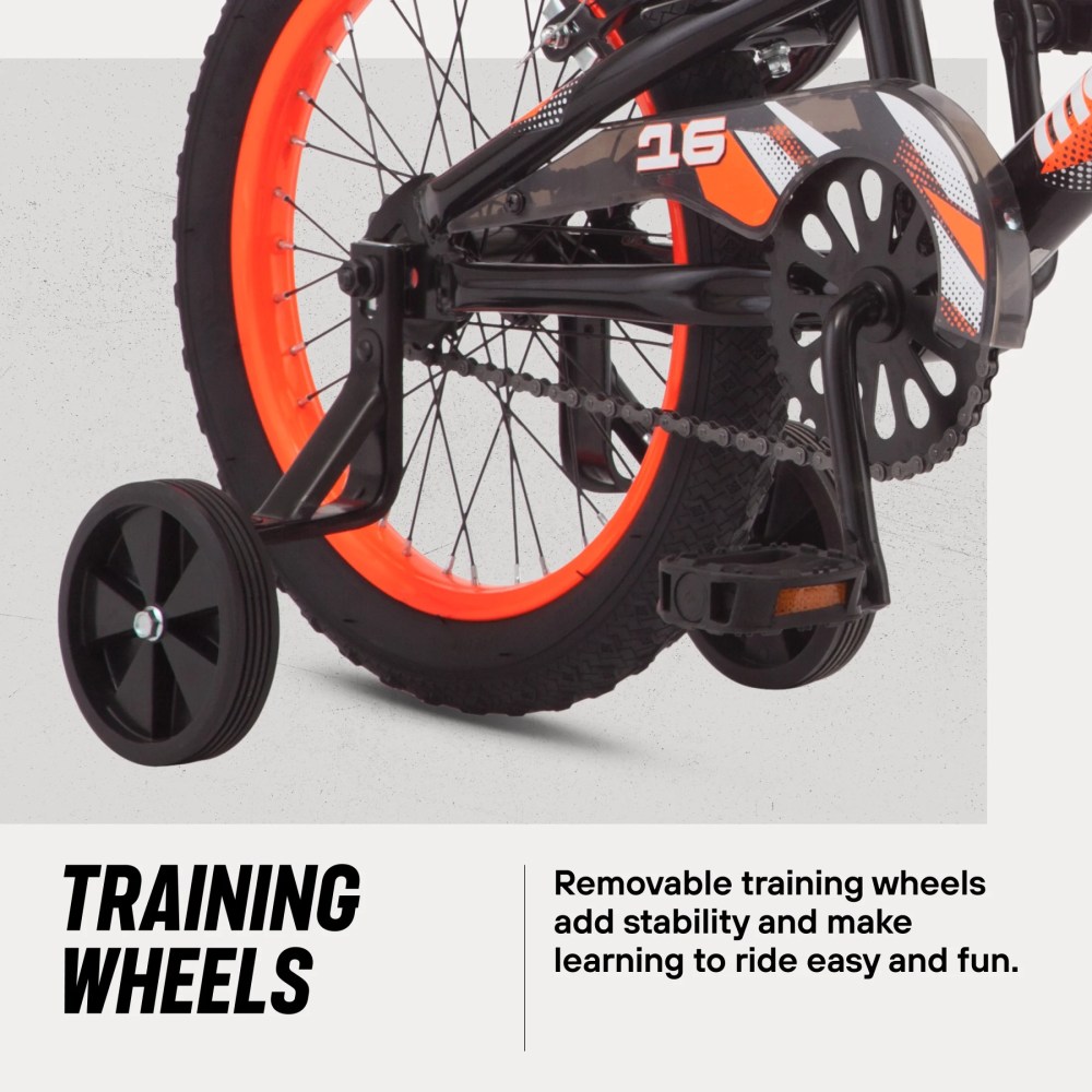 Mongoose Mutant Kids BMX Style Boys Bike, 16-in. Wheels, Kids Ages 3 - 5, Black & Orange - Image 6