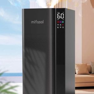 Warm and Cool Mist Humidifier Large Room,5.3Gal/20L Whole House Humidifiers for Home,Quickly & Evenly Humidify Larger Areas,Top Fill,Dual Mist Nozzles and Atomizers,Office Plants,Black