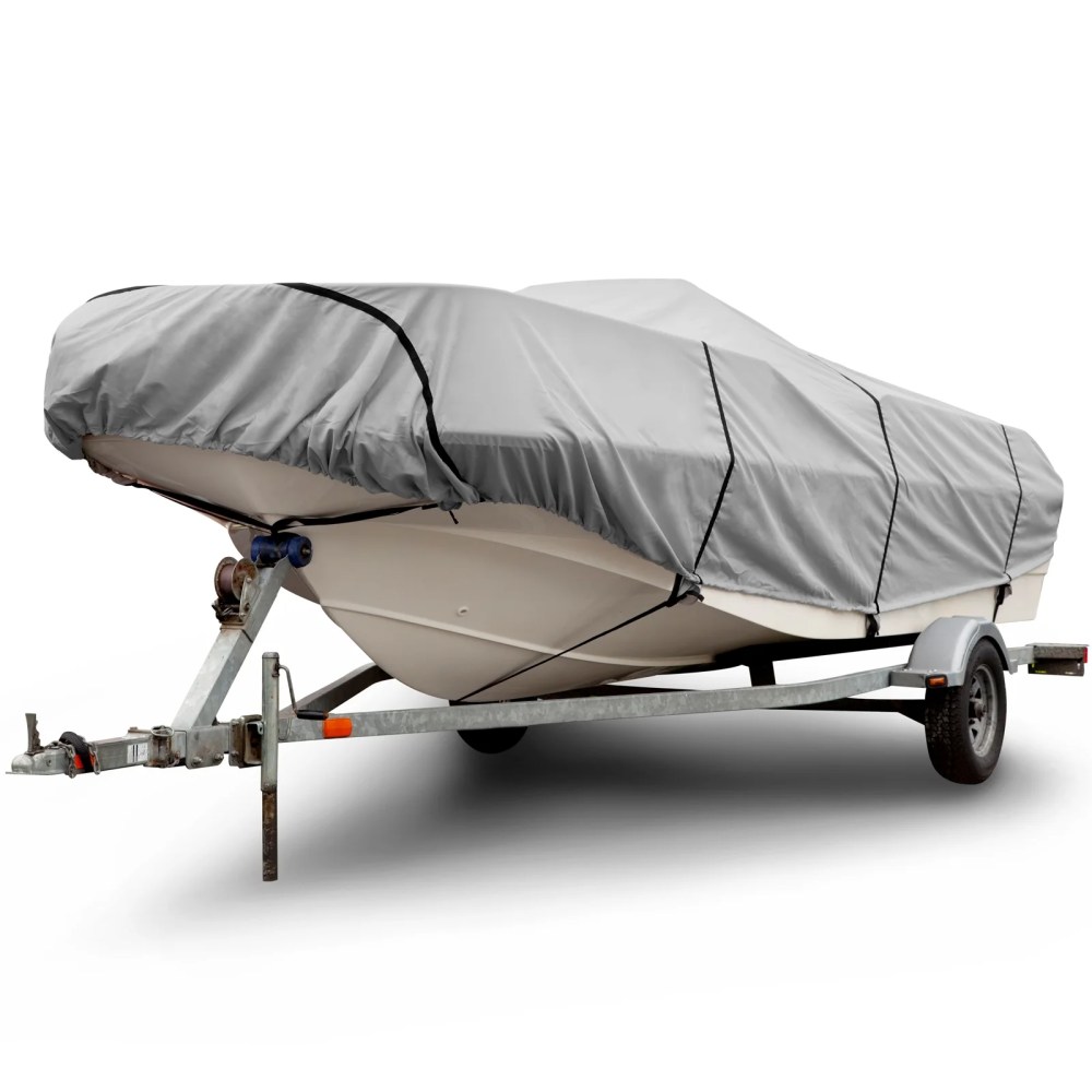 Budge 600 Denier Center Console V-Hull Boat Cover, Waterproof and UV Resistant Protection for Boats, Size BTCCV-4: 16"-18" Long, 106" Beam
