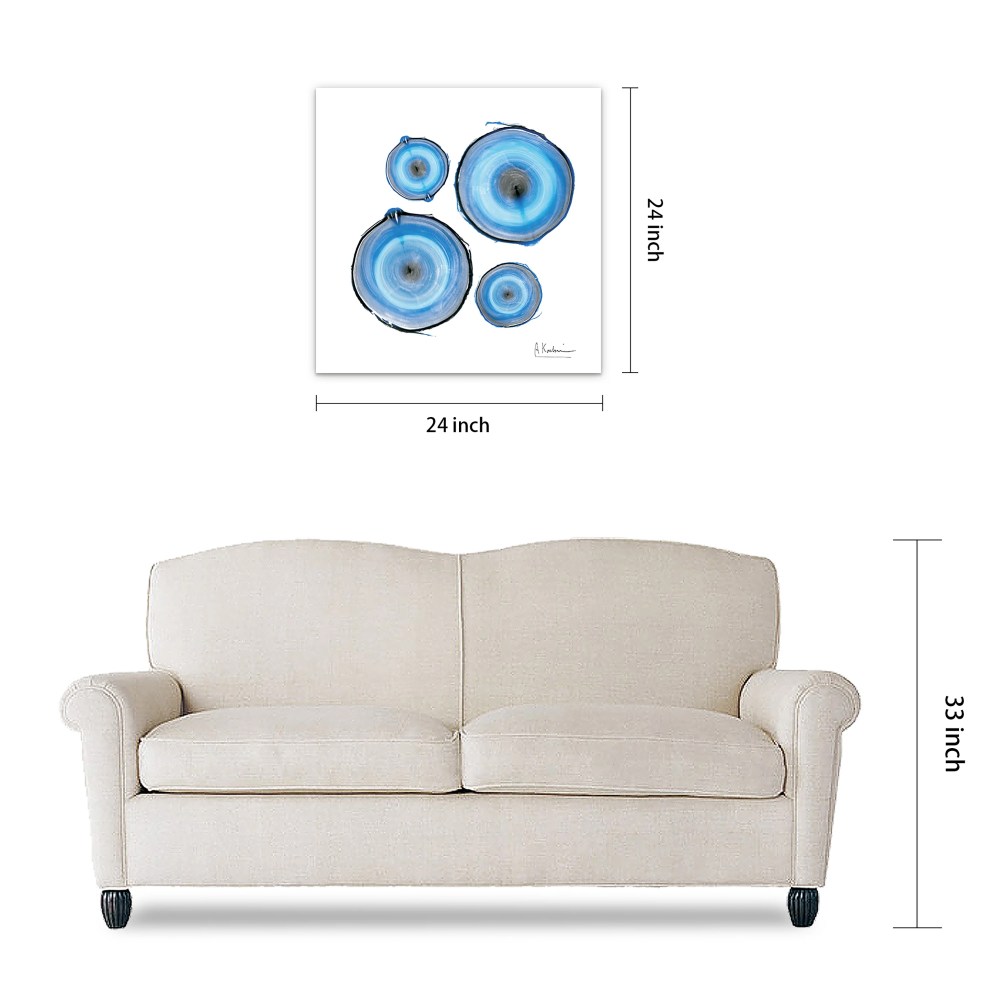 Empire Art Direct Mineral Rings II Frameless Free Floating Tempered Glass Panel Graphic Wall Art, 24" x 24" x 0.2", Ready to Hang - Image 8