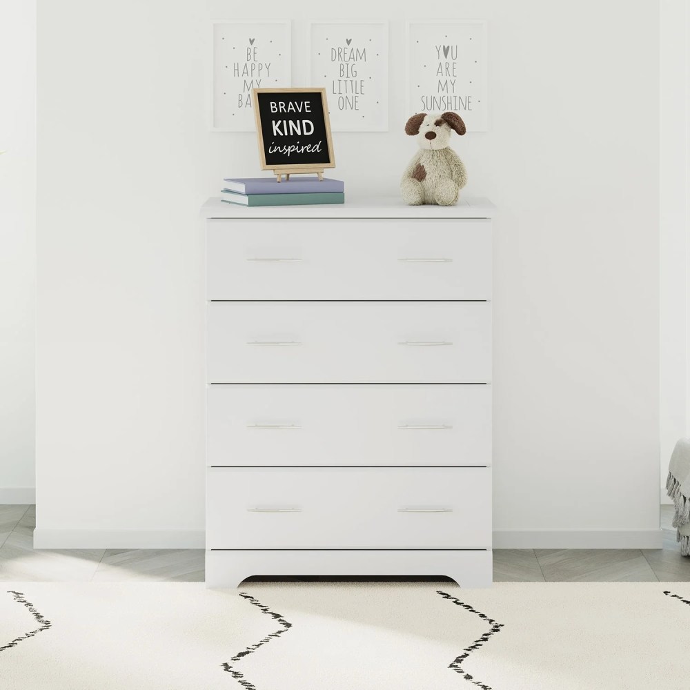 Storkcraft Brookside 4 Drawer Nursery Chest, White