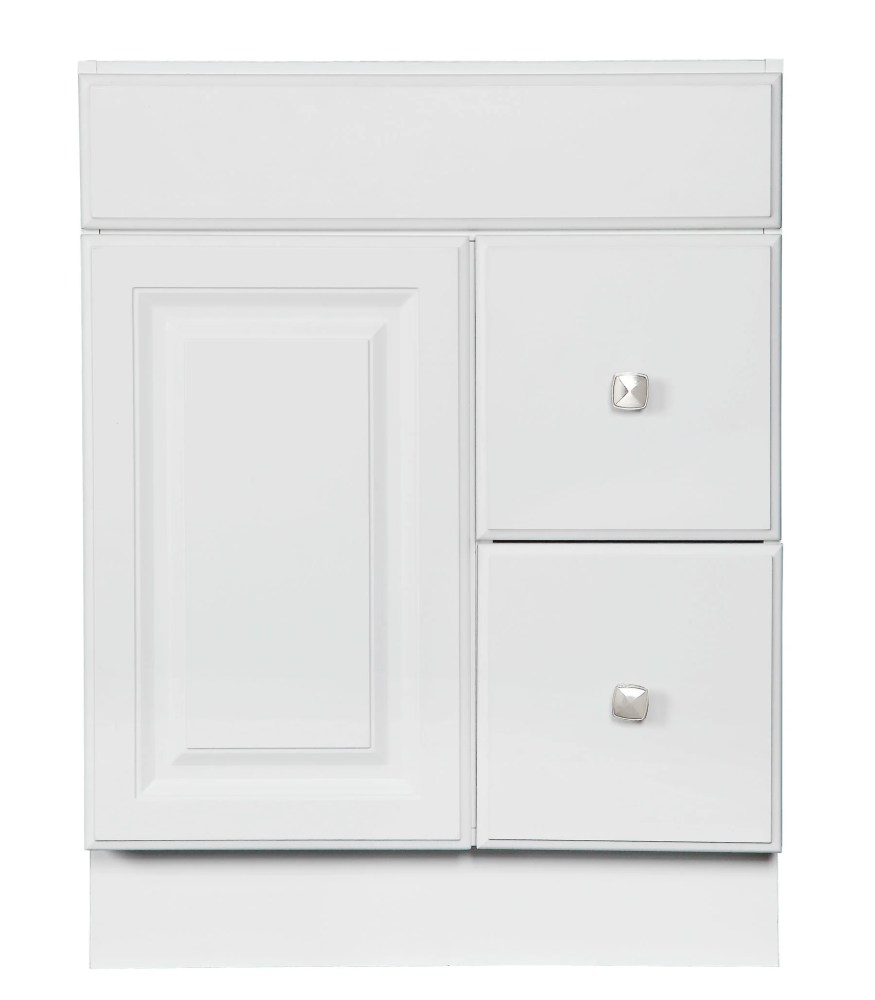 Design House Solid Wood 24" Wyndham 1-Door Ready to Assemble Bath Vanity Cabinet, White - Image 13