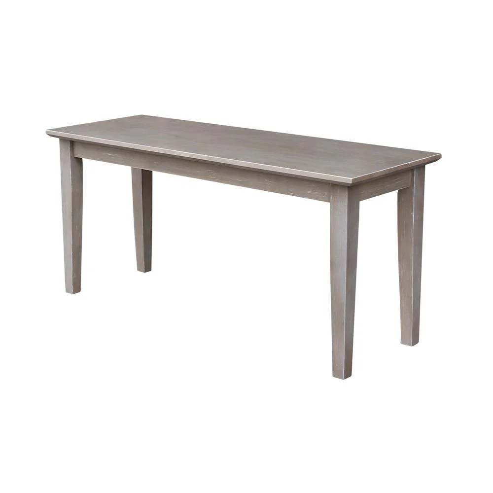 International Concepts Shaker Styled Bench Washed Gray Taupe
