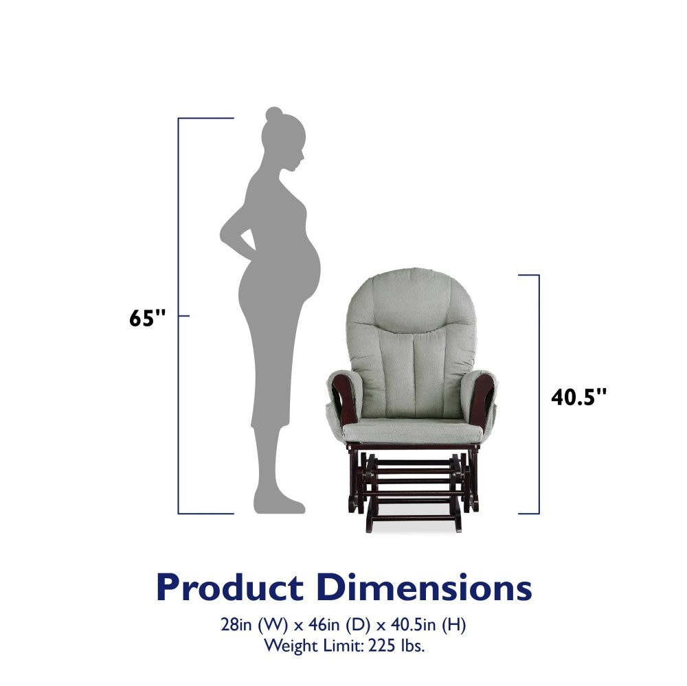 Baby Relax Huntington Nursery Glider & Ottoman - Image 5