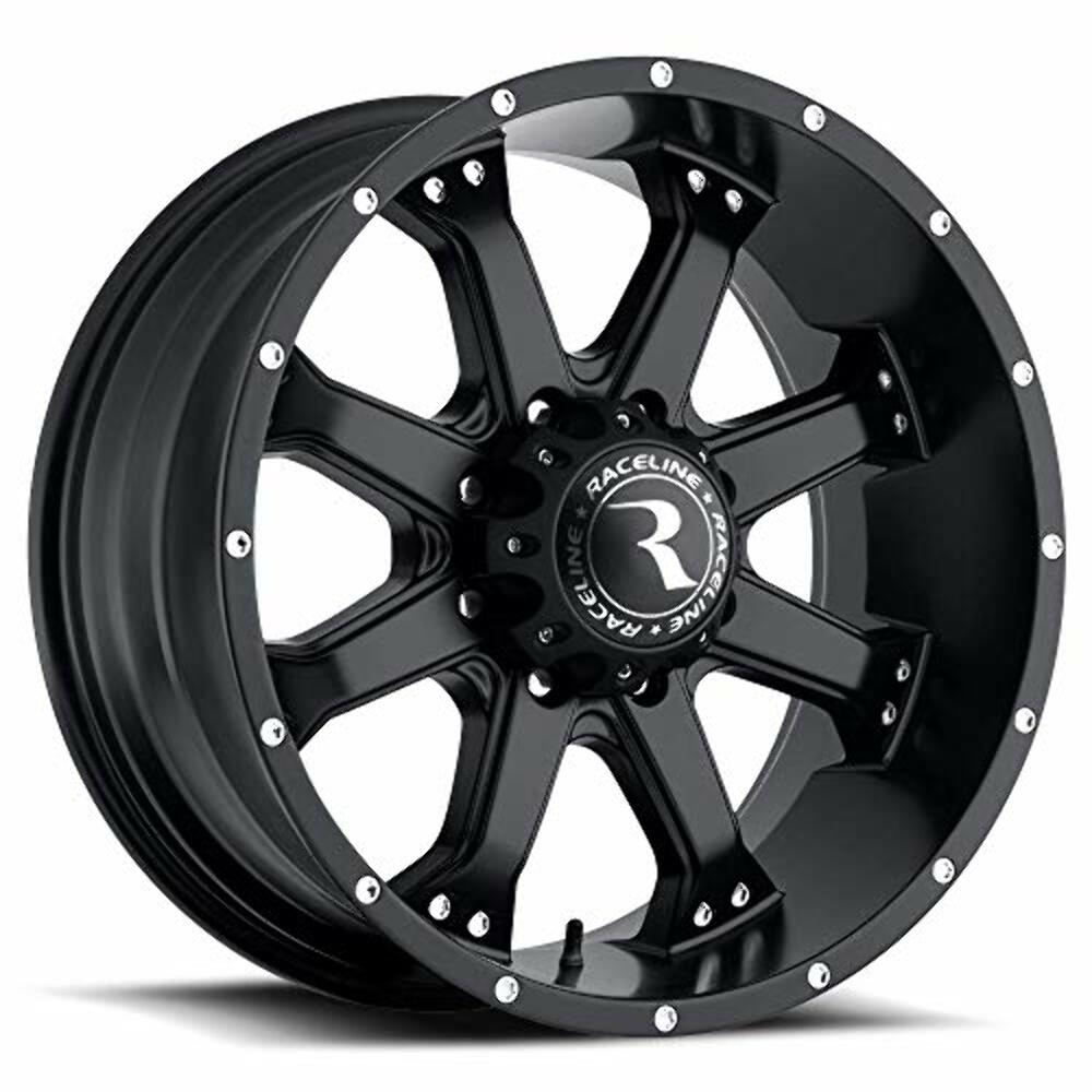 Raceline 991B-ASSAULT 17" Cast Aluminum Wheel, ASSAULT BLACK 17X9 8X6.5 -12mm (4.50"B/S) Fits select: 2003-2005 HUMMER H2, 2003-2008 DODGE RAM 3500 ST/SLT - Image 6