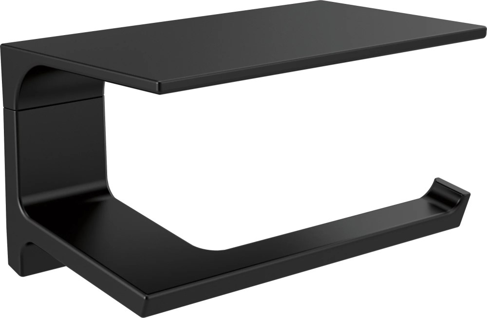 Delta Pivotal Tissue Holder with Shelf,Matte Black