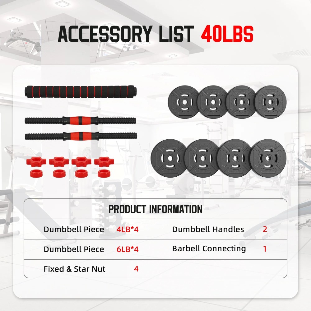 Signature Fitness Adjustable Dumbbell Set, Portable Design with Changeable Weight Plates and Non-Slip Handles for Home Gym Workouts - Image 5