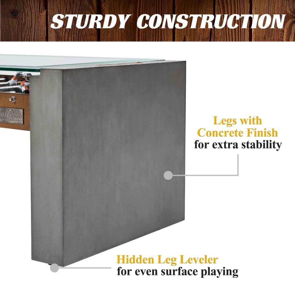 40" Urban Foosball Coffee Table with Tempered Glass, Soccer, Accessories Included by Barrington Billiards - Image 2