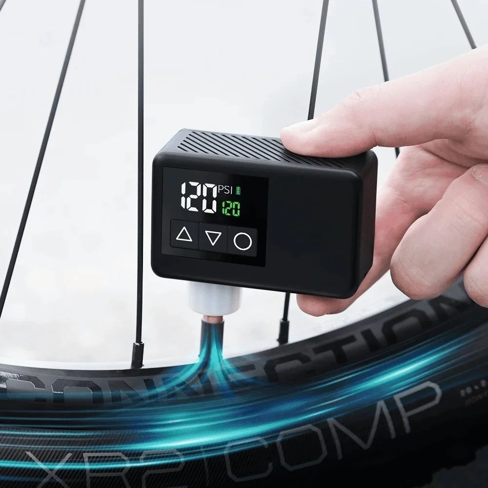 NEOVANEX Mini Electric Bike Pump 120 PSI High Pressure Electric - Image 2