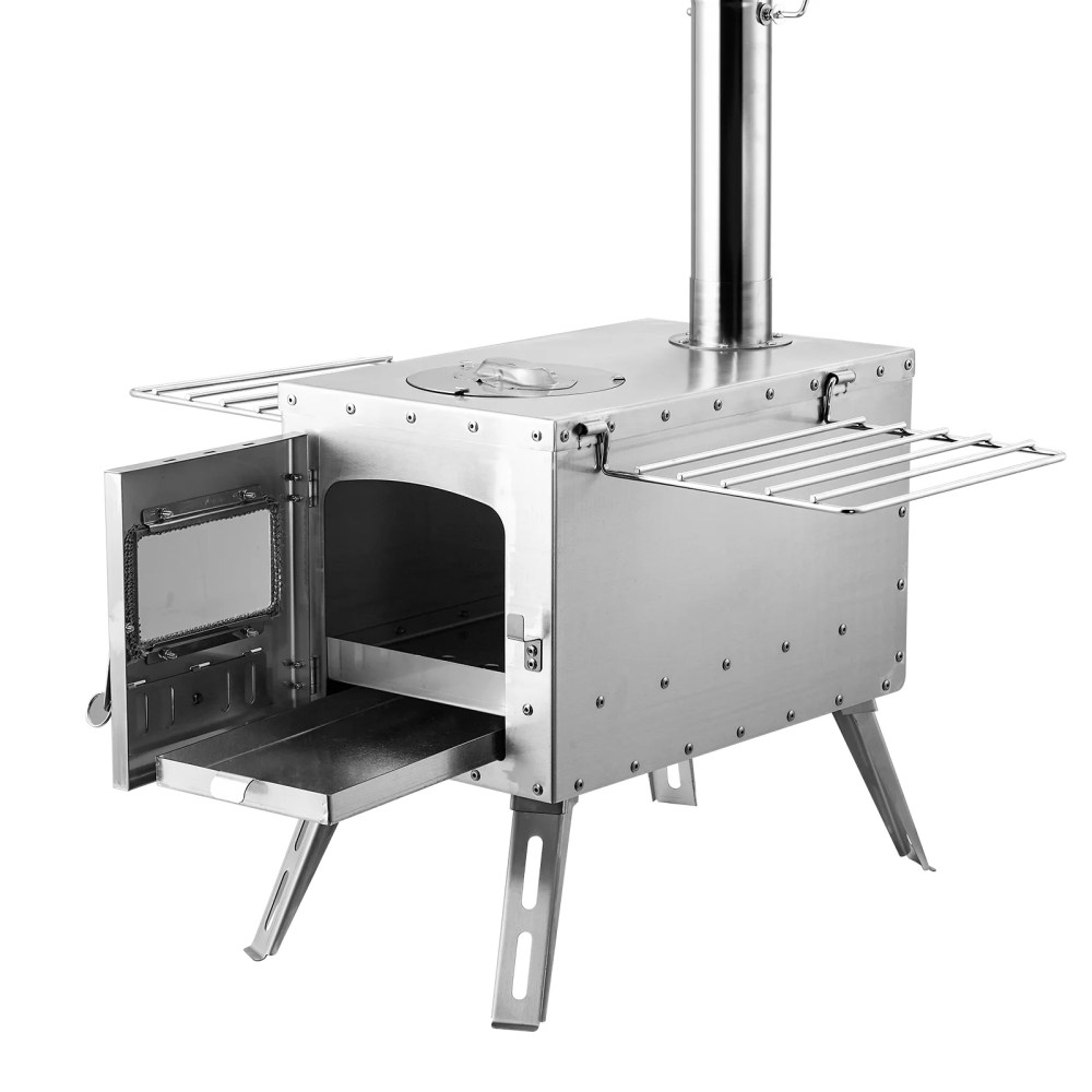 VEVOR Portable Wood Stove Camping Tent Stove Outdoor-1646in, 54 lbs, Red - Image 2