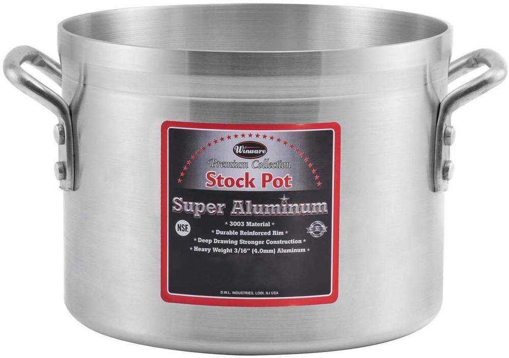 Winware by Winco Aluminum Stock Pot 50 Quart,15.8" Diameter