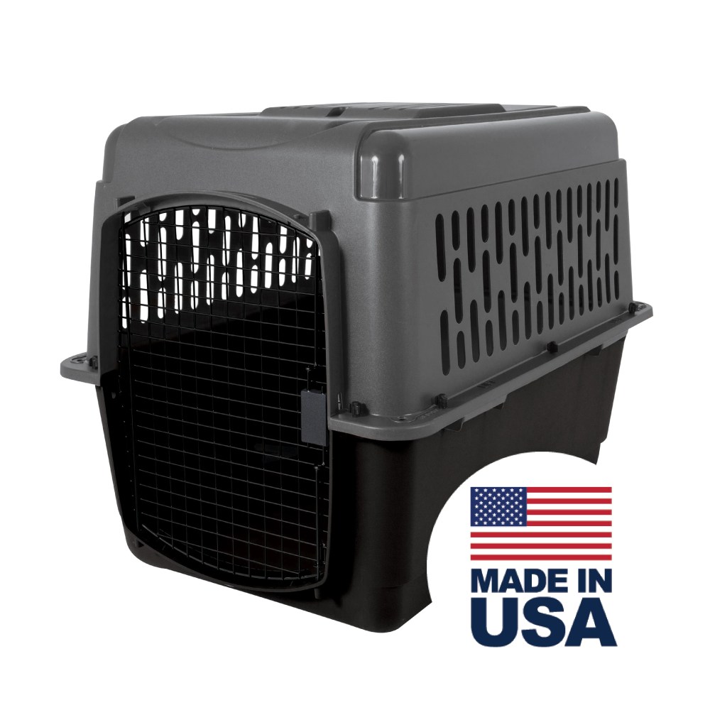 Petmate Pet Porter Traditional Travel Dog Kennel Portable Plastic Carrier, Medium to Large 36" for Dogs 50-70 lb, Gray - Image 2