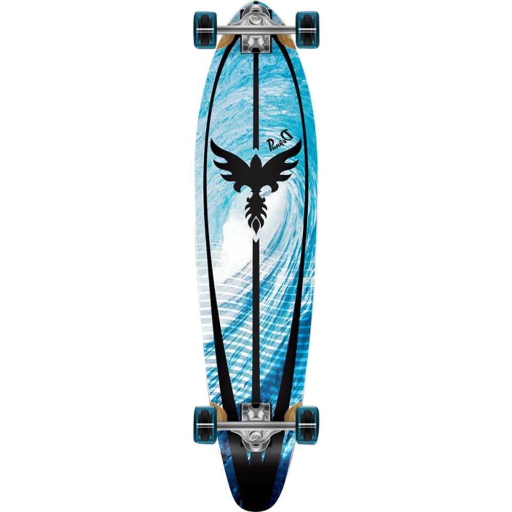 Yocaher Skateboards kicktail complete longboard skateboard - 10" x 40" - Tsunami