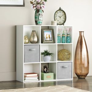 Whitmor Cube Organizer Bookcase - 9 Section - White - Adult Use