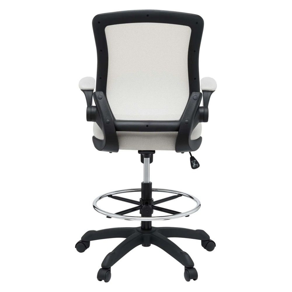 Modway Veer Modern Mesh Fabric & Metal Drafting Chair in Gray - Image 7