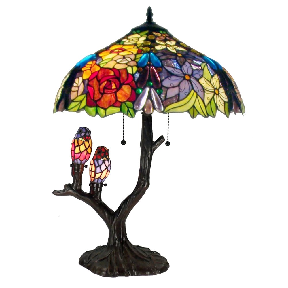 Tiffany-style Warehouse of Tiffany Sarah Camille Table Lamp - Image 8