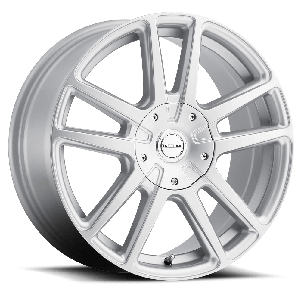 Raceline 145S-ENCORE 17" Cast Aluminum Wheel, ENCORE SILVER 17X7.5 4X100/4X108 40mm