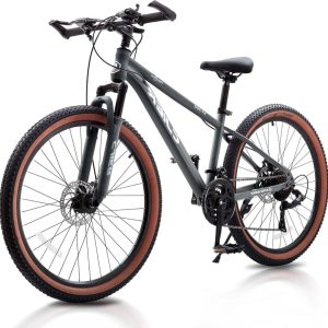 NEORIVER 20 Inch Kids Mountain Bike,  21-Speed Bikes for Boys with Disc Brakes,  Suspension Fork & Tool-Free Assembly