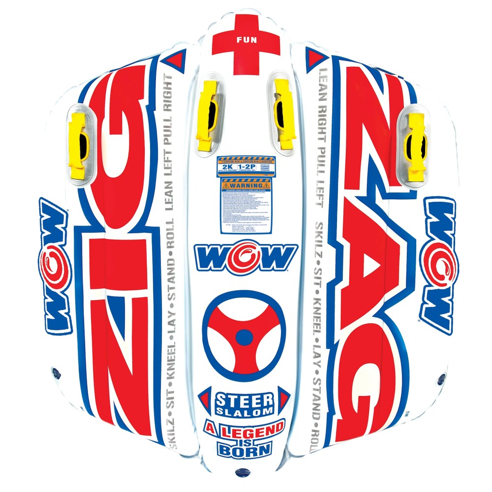 World Of Watersports WOW 1-2 Person Zig Zag Towable Water Tubing Tube
