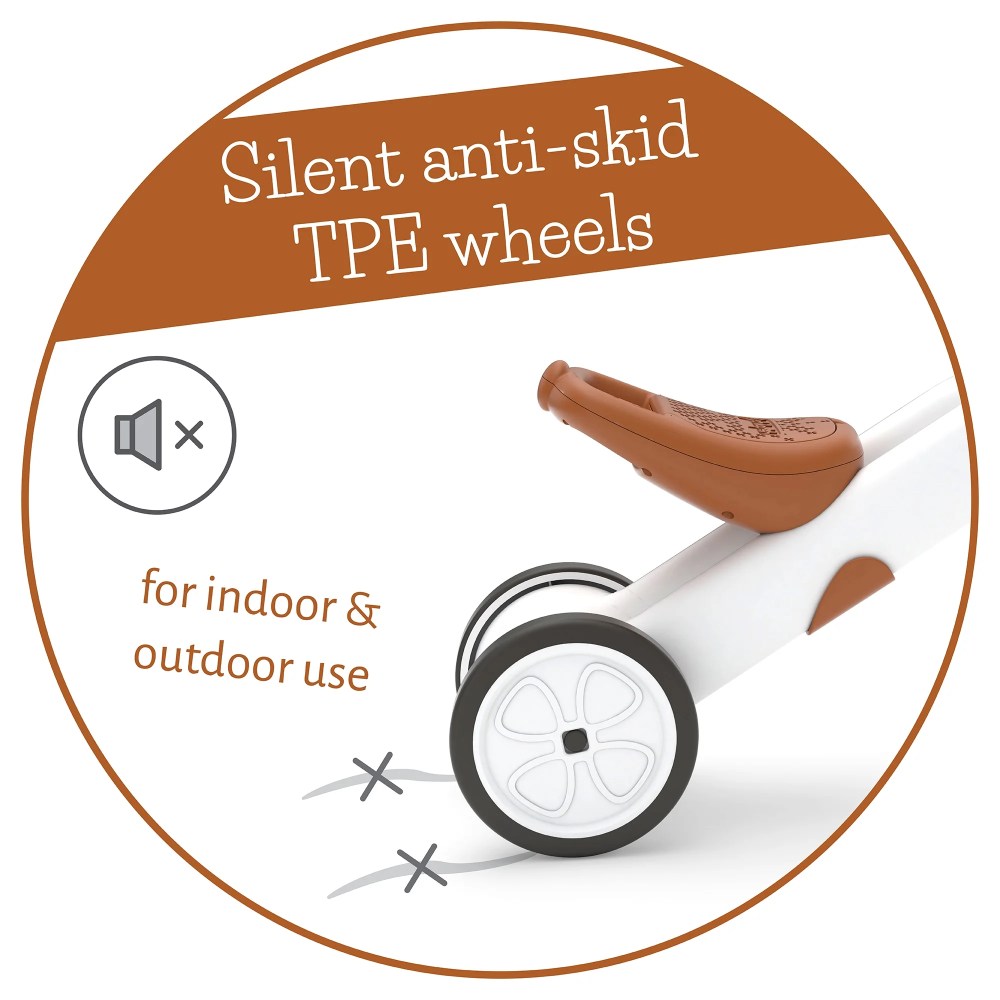 Chillafish Bunzi Gradual Balance Bike and Tricycle, 6 inches, 2-in-1 Ride on Toy for 1-3 Years Old, Silent Non-Marking Wheels, Camel - Image 2