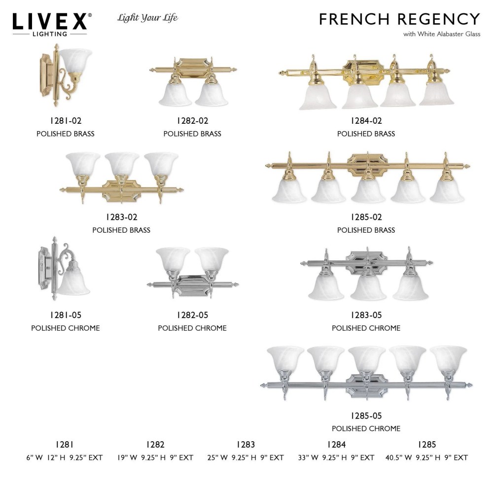 Livex Lighting French Regency Bath Light in Chrome - Image 8