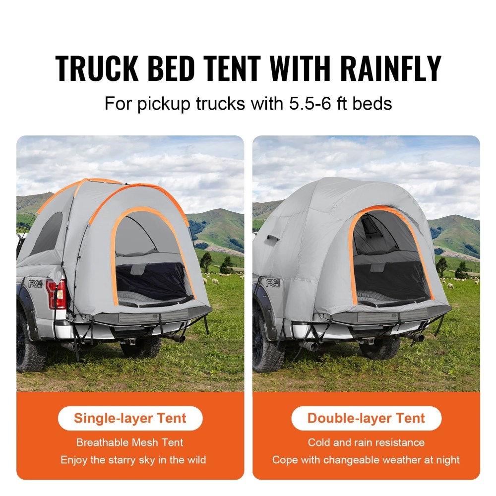 VEVOR SUV Camping Tent 8-8 Ft Waterproof Pickup SUV Tent with Rainfly Carry Bag Car Canopy Shelter for Camping Outdoor Travel - Image 8