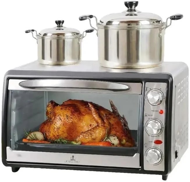 Extra Large Stainless Steel Toaster Oven with Warming Tray,Timer & Keep Warm Function - Image 3