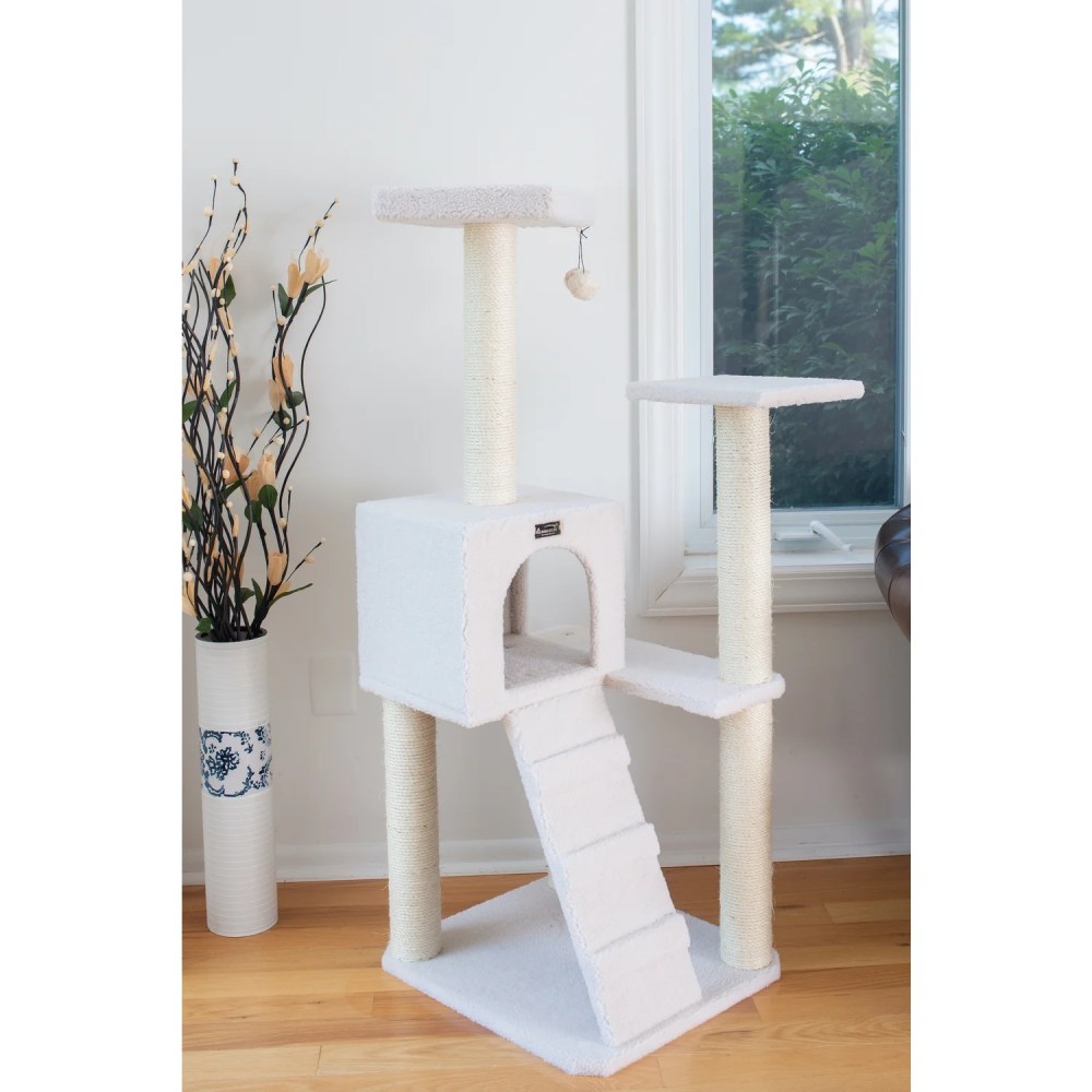 Armarkat Classic Cat tree B5301 53 Inch, Ivory - Image 3