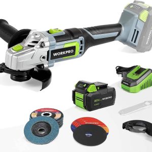 WORKPRO 20V CORDLESS ANGLE GRINDER KIT 4-1/2" TOOL 4.0AH FAST CHARGER,W125051A