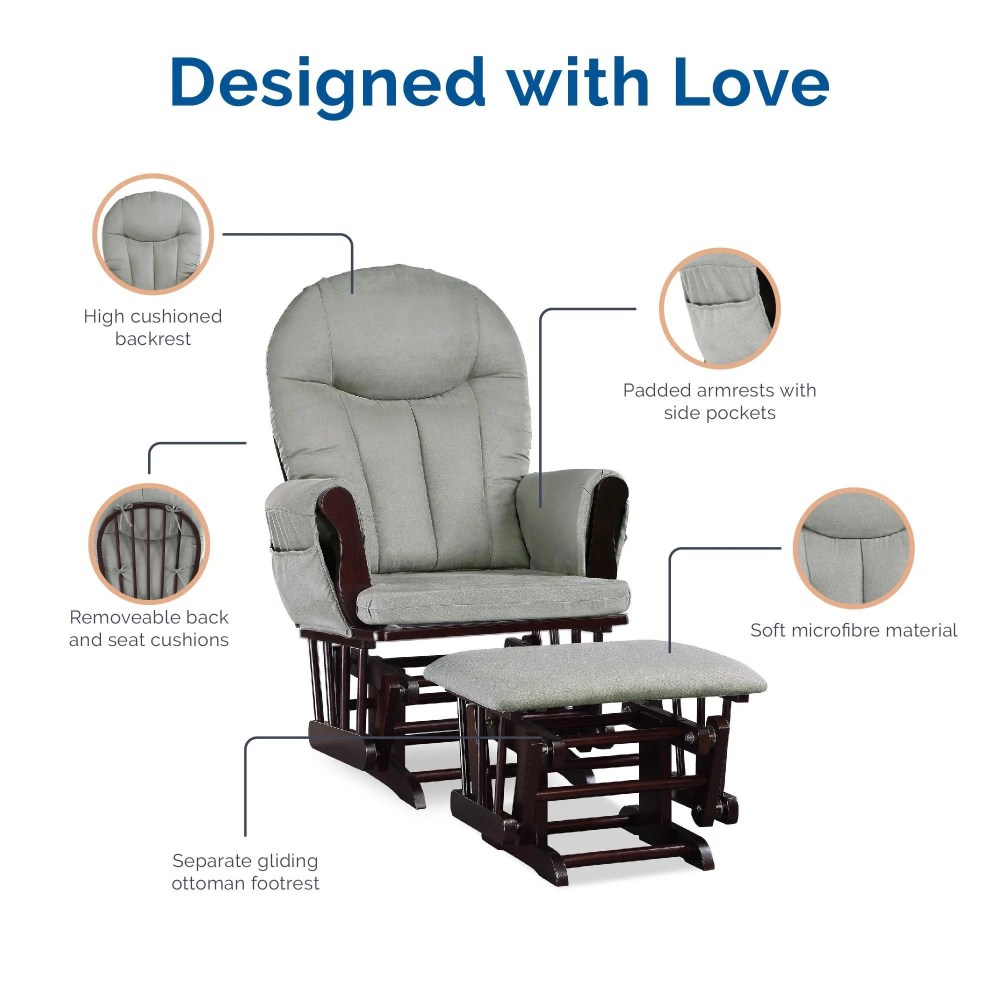 Baby Relax Huntington Nursery Glider & Ottoman - Image 2