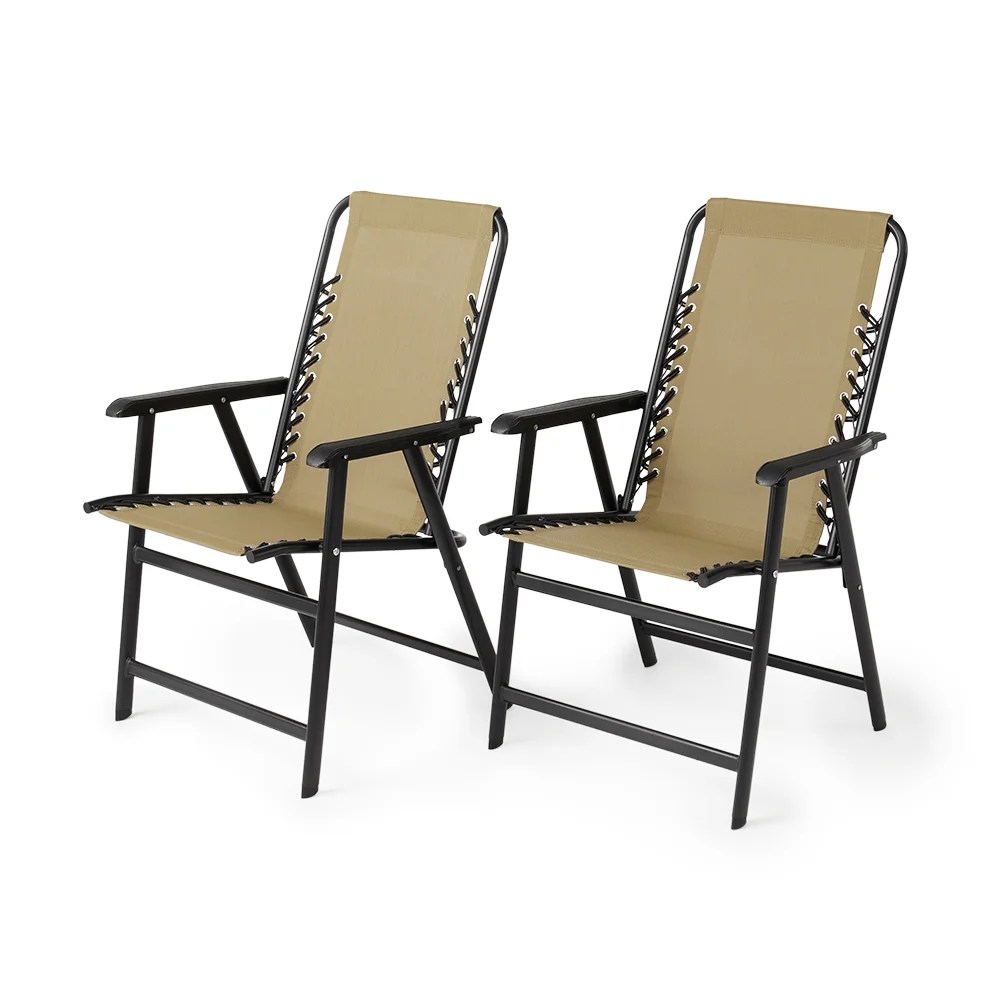Suspension Folding Chair Beige 2pk - Image 4